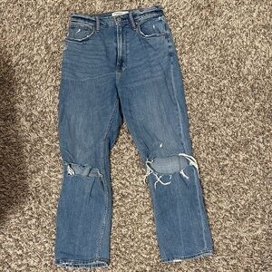 Abercrombie The Ankle Straight Ultra High Rise Jeans